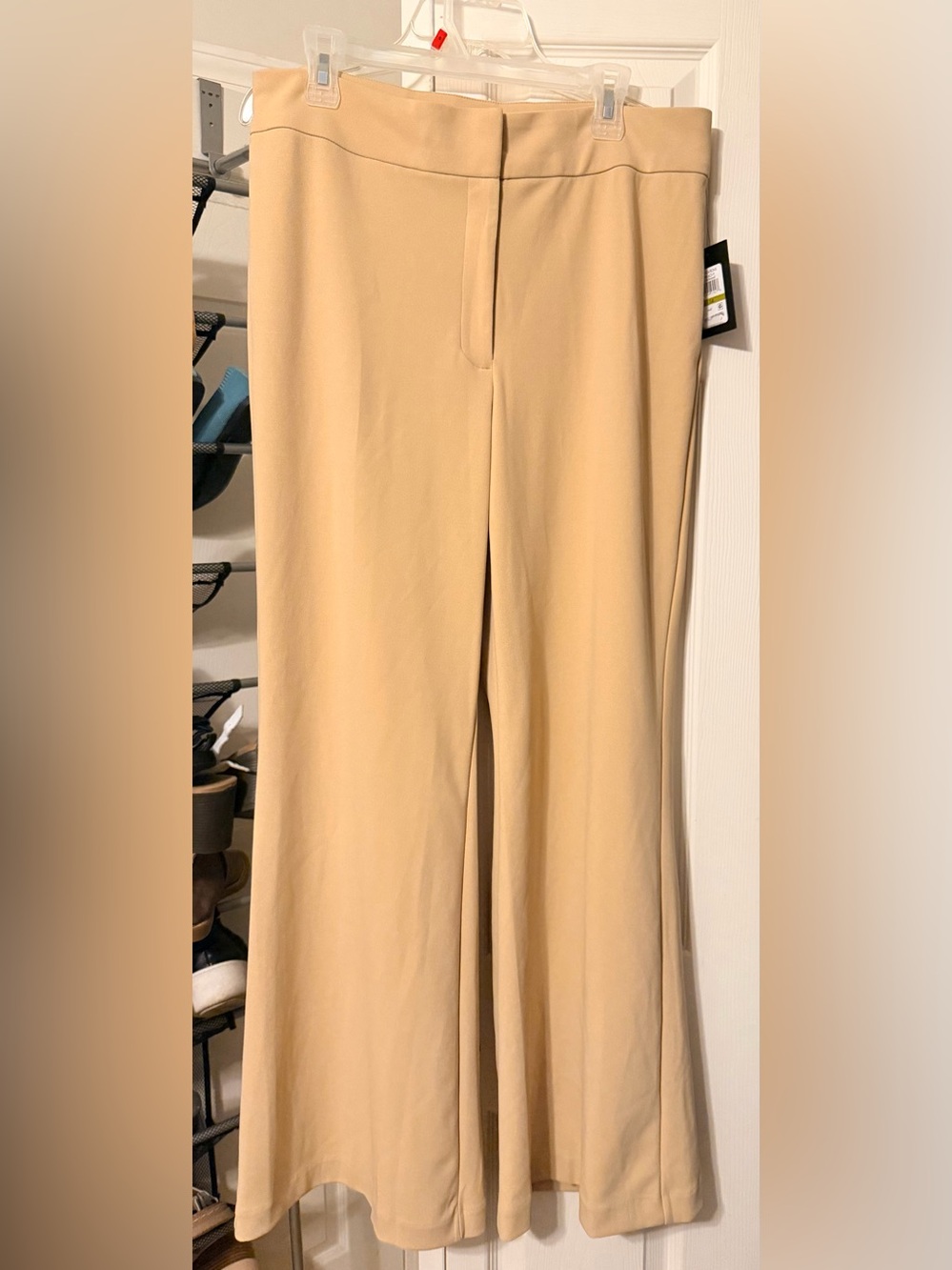 DKNY Women's Wide-Leg Dress Pants in Sandalwood
